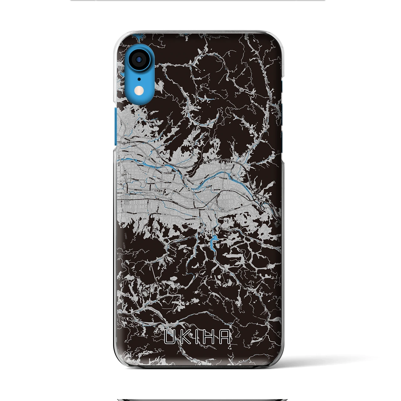【うきは(福岡県)】地図柄iPhoneケース(クリアタイプ)