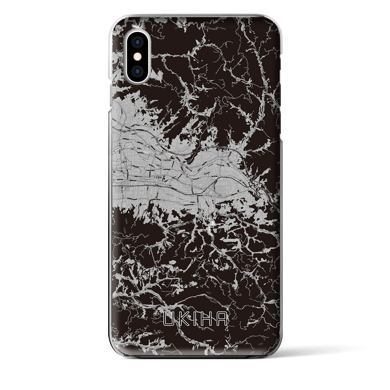 【うきは(福岡県)】地図柄iPhoneケース(クリアタイプ)