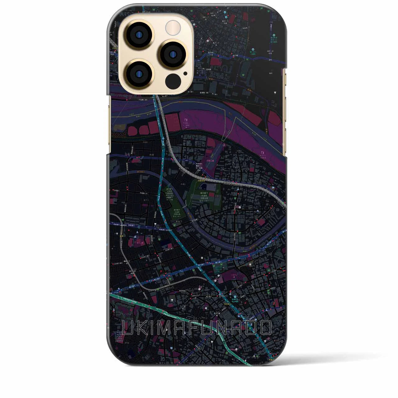 【浮間舟渡(東京都)】地図柄iPhoneケース(バックカバータイプ)