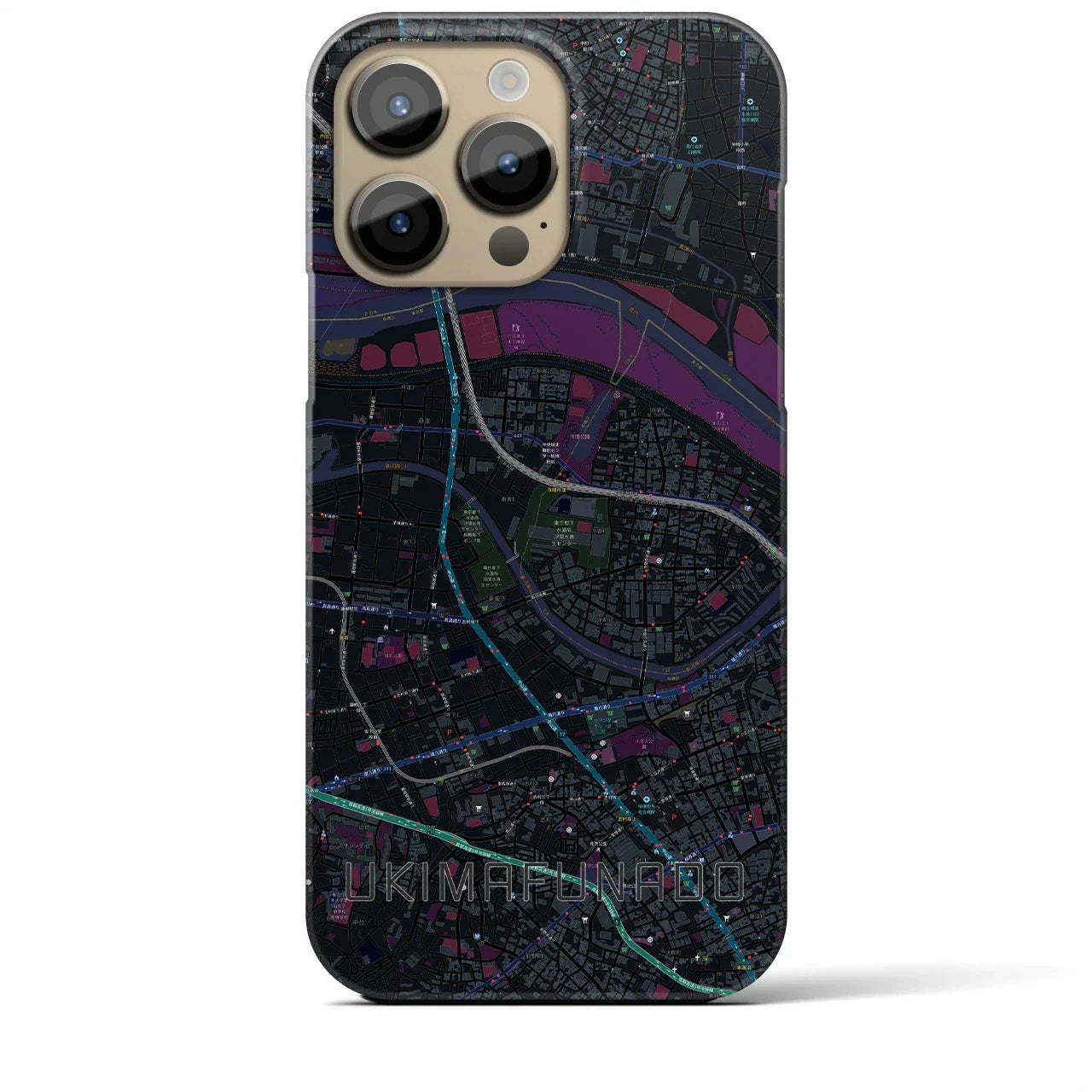 【浮間舟渡(東京都)】地図柄iPhoneケース(バックカバータイプ)