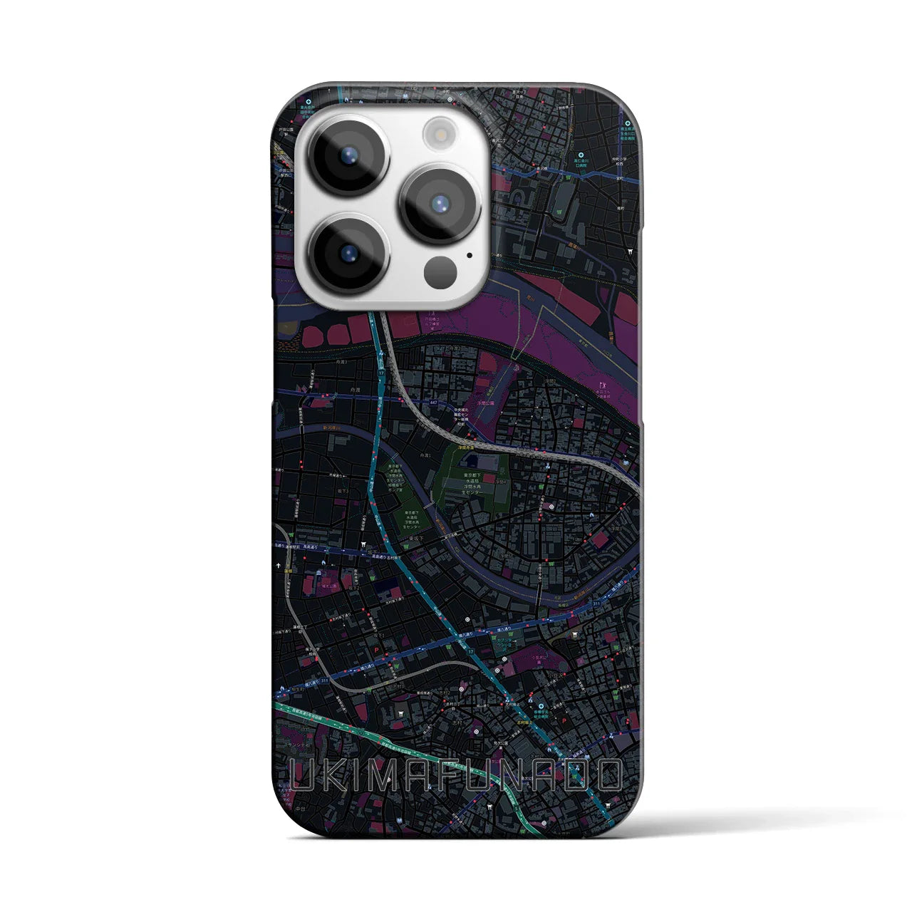 【浮間舟渡(東京都)】地図柄iPhoneケース(バックカバータイプ)