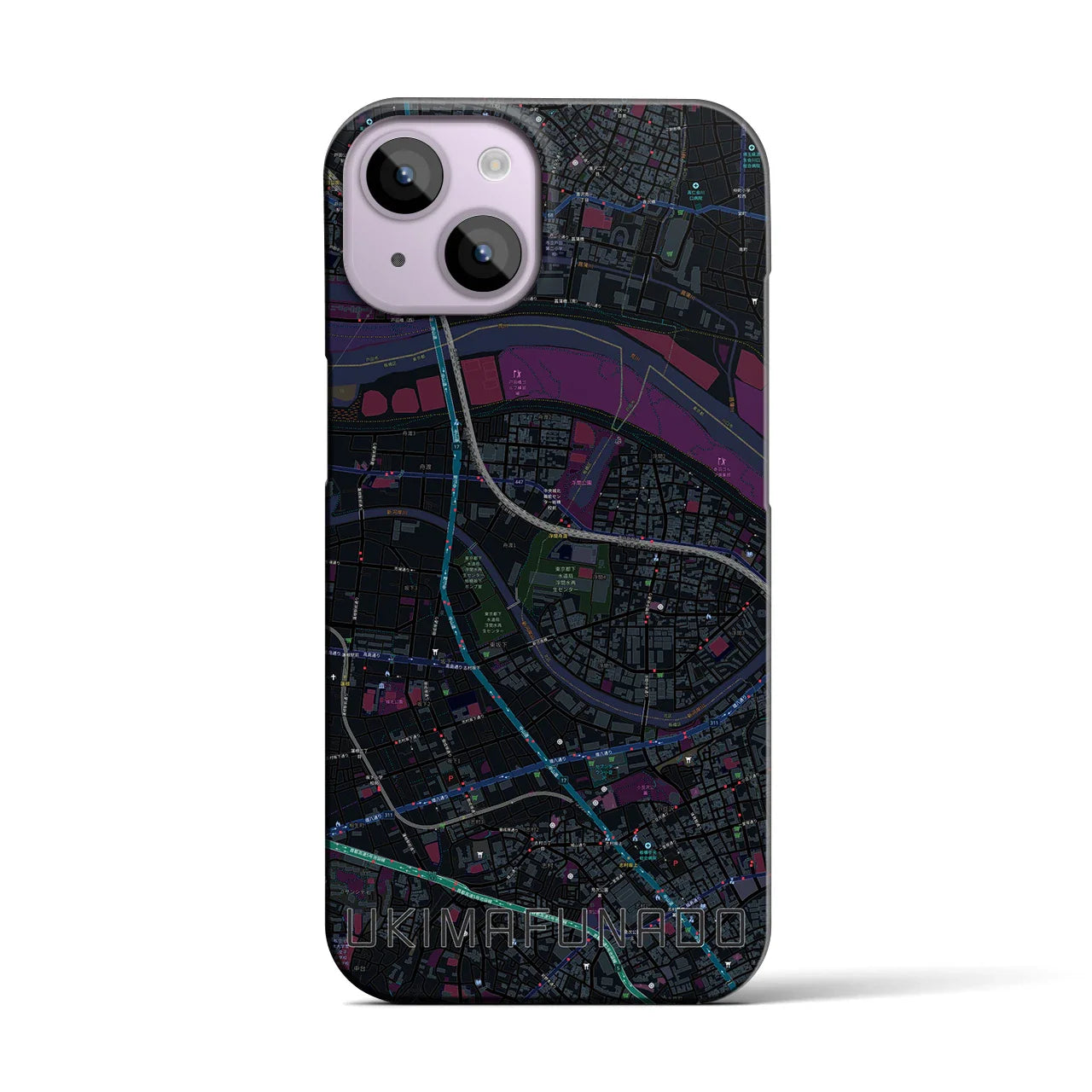 【浮間舟渡(東京都)】地図柄iPhoneケース(バックカバータイプ)