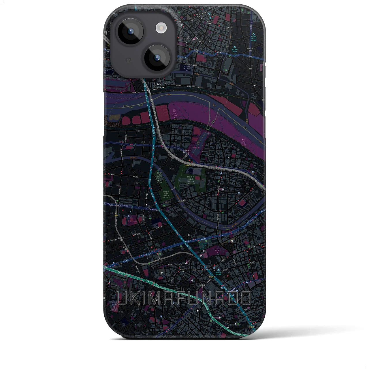 【浮間舟渡(東京都)】地図柄iPhoneケース(バックカバータイプ)
