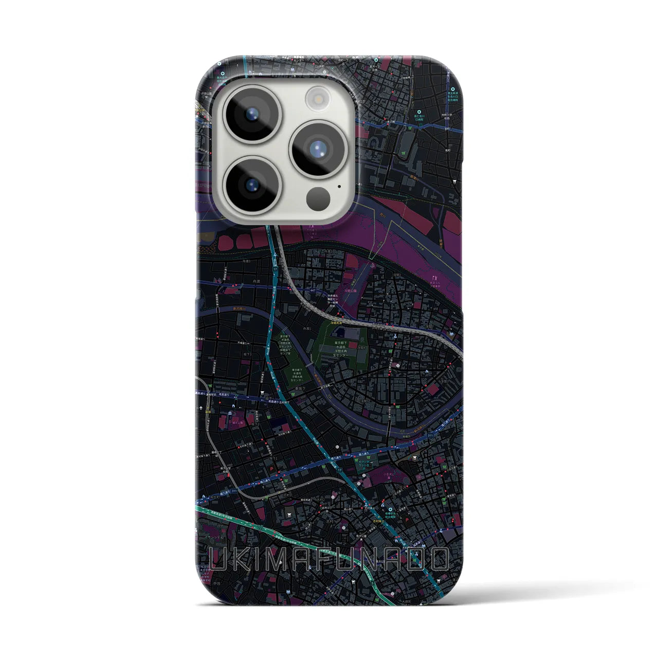 【浮間舟渡(東京都)】地図柄iPhoneケース(バックカバータイプ)