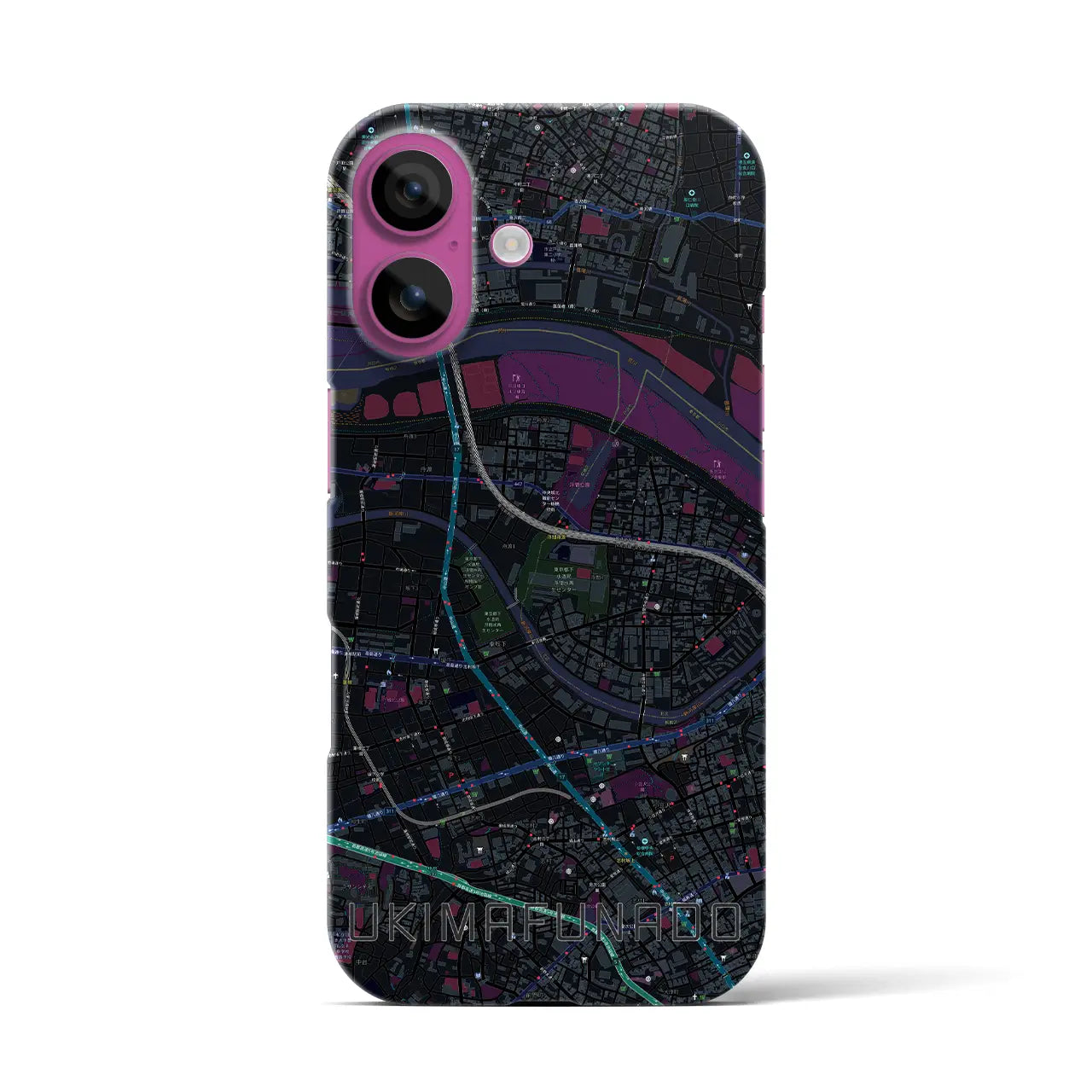 【浮間舟渡(東京都)】地図柄iPhoneケース(バックカバータイプ)