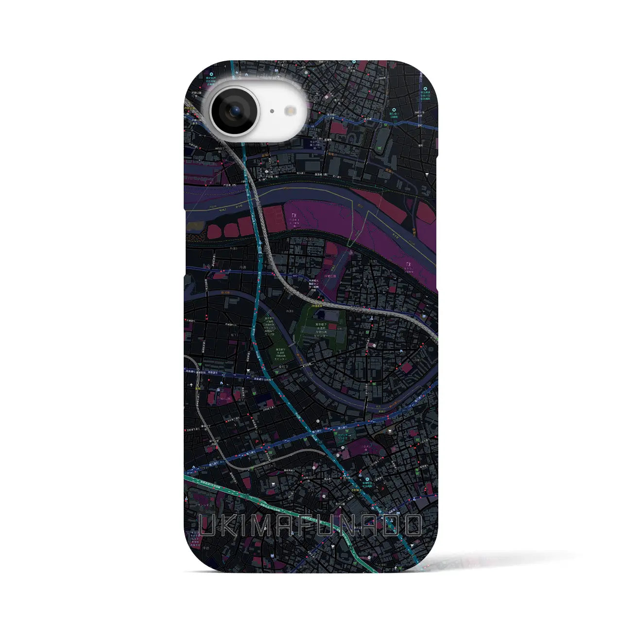 【浮間舟渡(東京都)】地図柄iPhoneケース(バックカバータイプ)