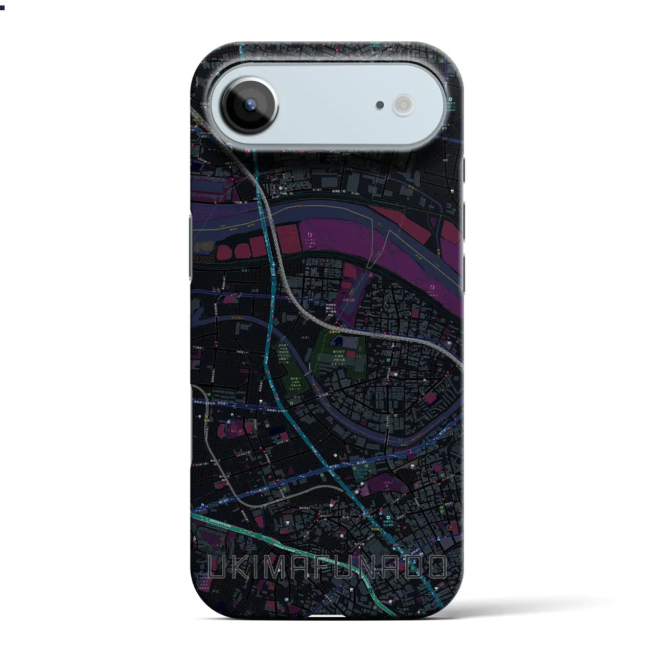 【浮間舟渡(東京都)】地図柄iPhoneケース(バックカバータイプ)