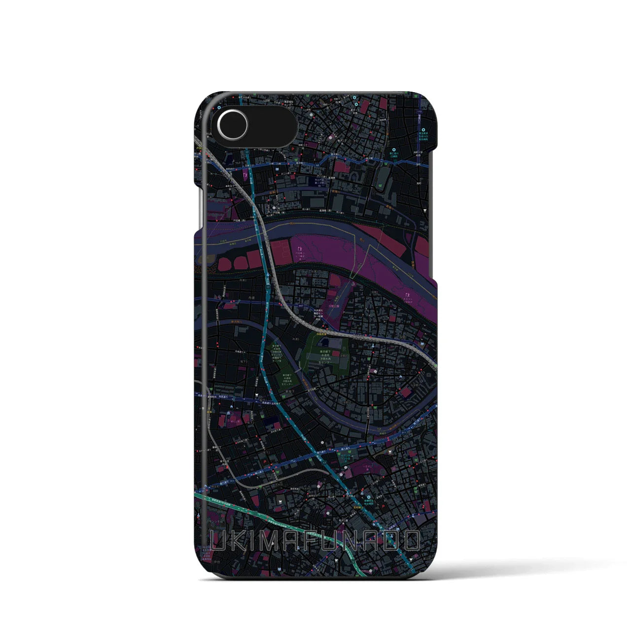 【浮間舟渡(東京都)】地図柄iPhoneケース(バックカバータイプ)
