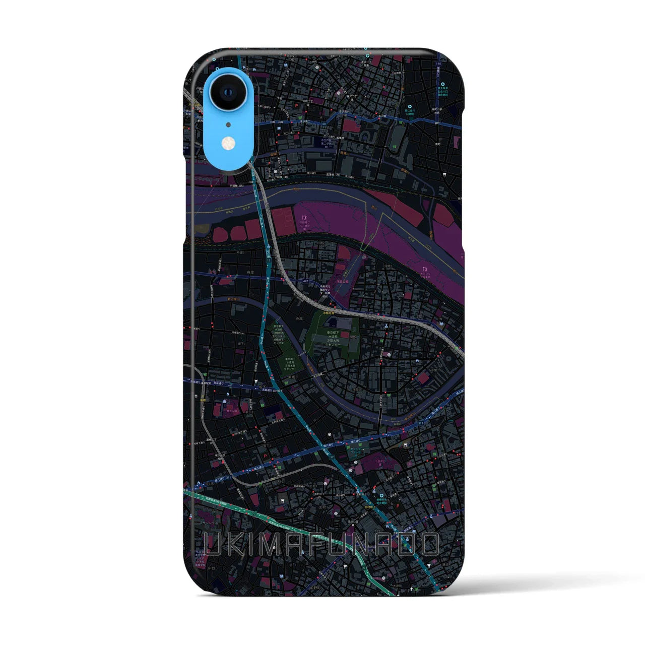 【浮間舟渡(東京都)】地図柄iPhoneケース(バックカバータイプ)