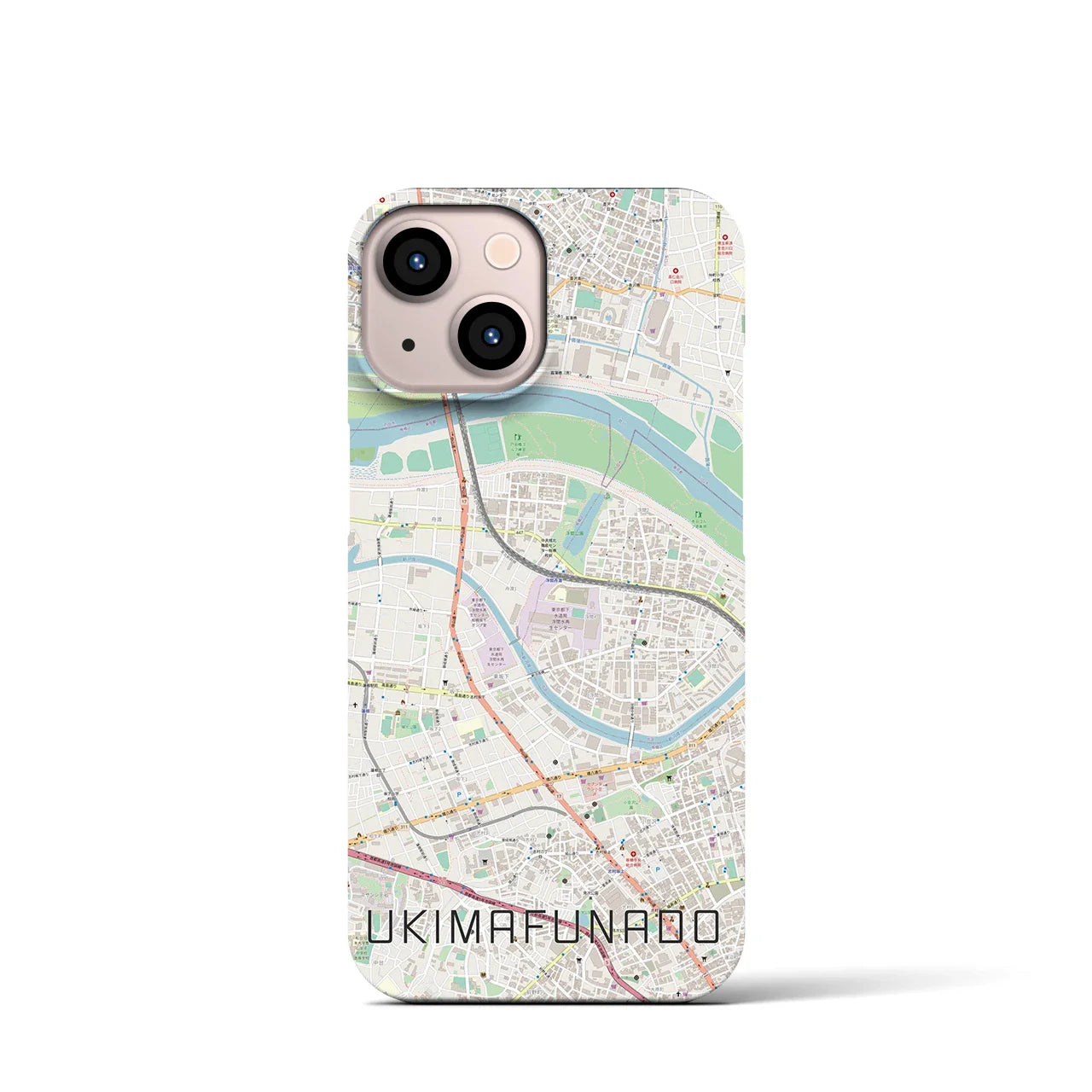 【浮間舟渡(東京都)】地図柄iPhoneケース(バックカバータイプ)