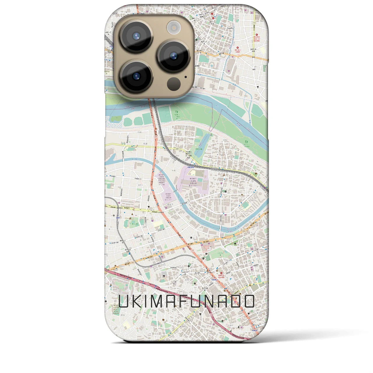 【浮間舟渡(東京都)】地図柄iPhoneケース(バックカバータイプ)