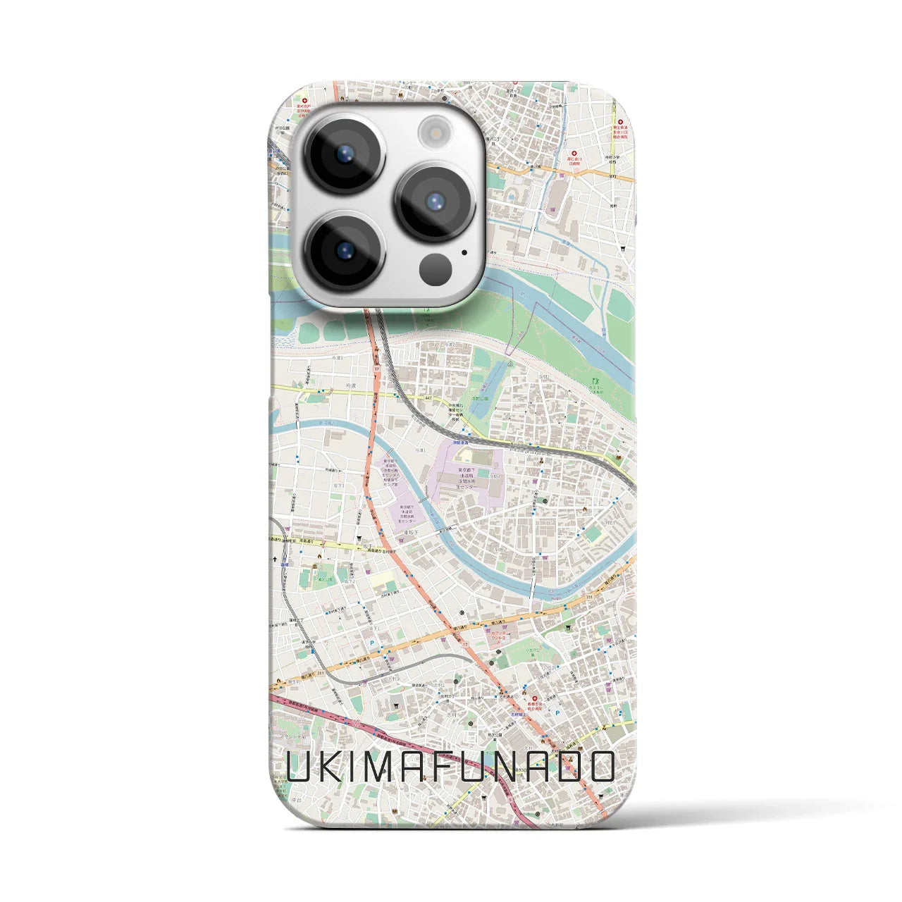 【浮間舟渡(東京都)】地図柄iPhoneケース(バックカバータイプ)