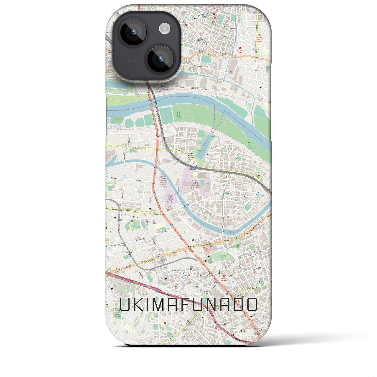 【浮間舟渡(東京都)】地図柄iPhoneケース(バックカバータイプ)