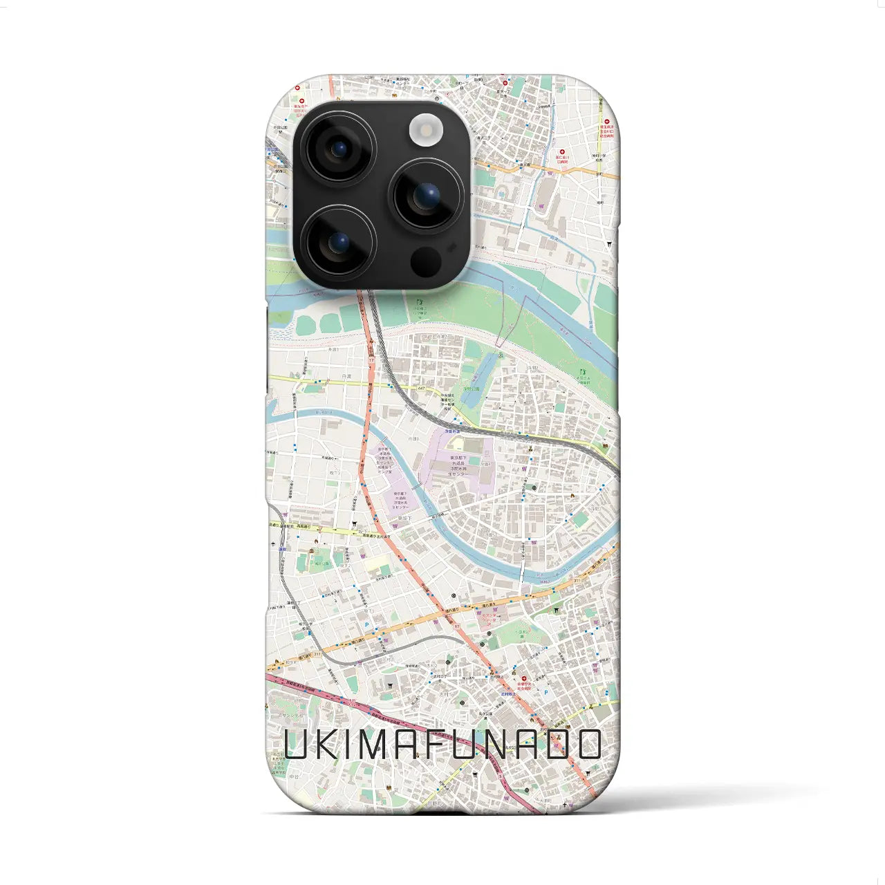 【浮間舟渡(東京都)】地図柄iPhoneケース(バックカバータイプ)