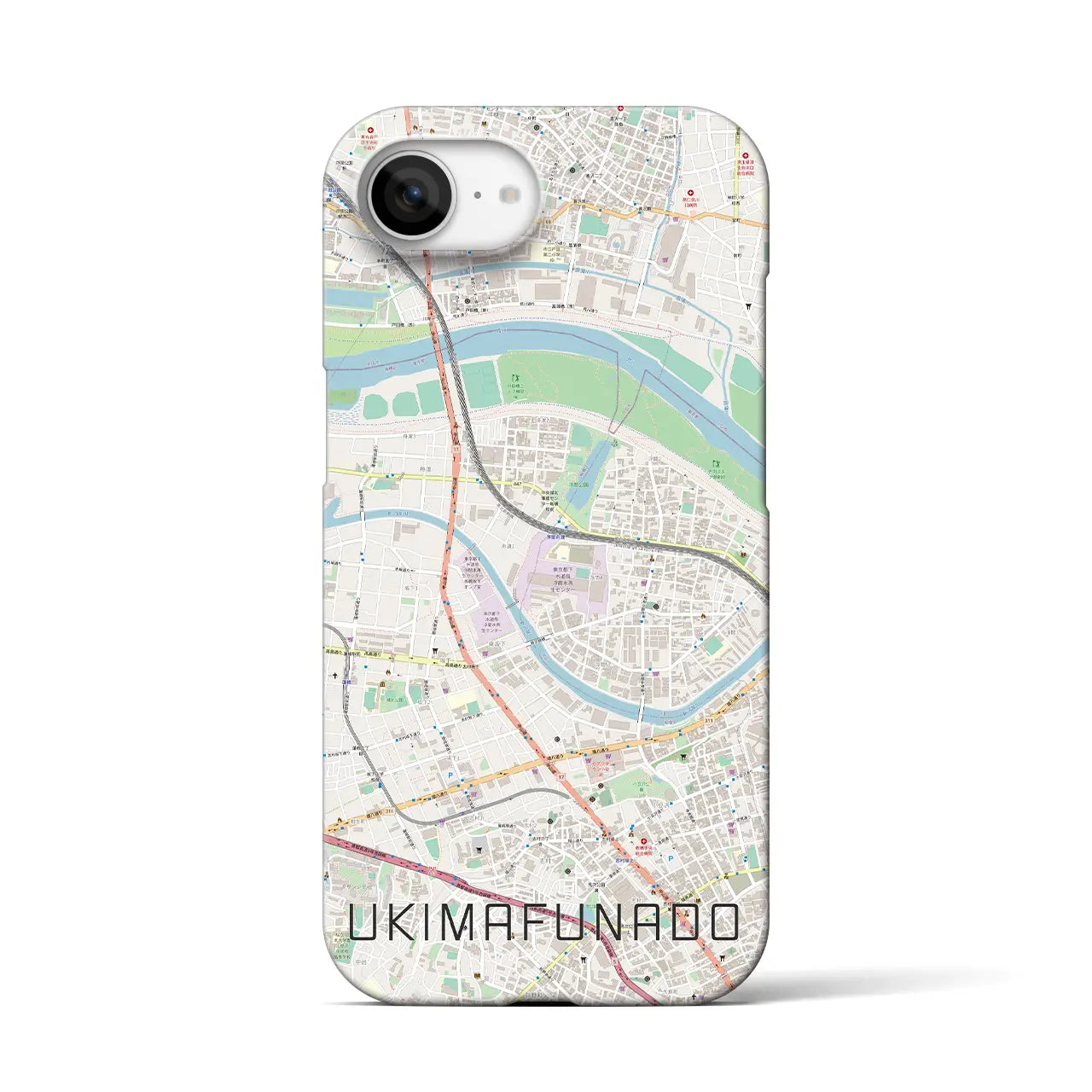 【浮間舟渡(東京都)】地図柄iPhoneケース(バックカバータイプ)