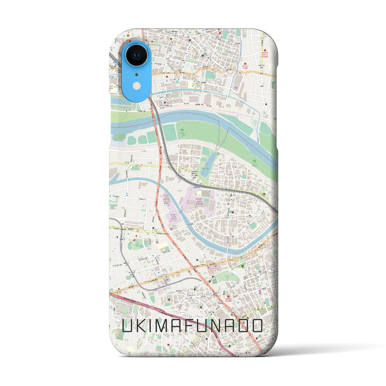 【浮間舟渡(東京都)】地図柄iPhoneケース(バックカバータイプ)