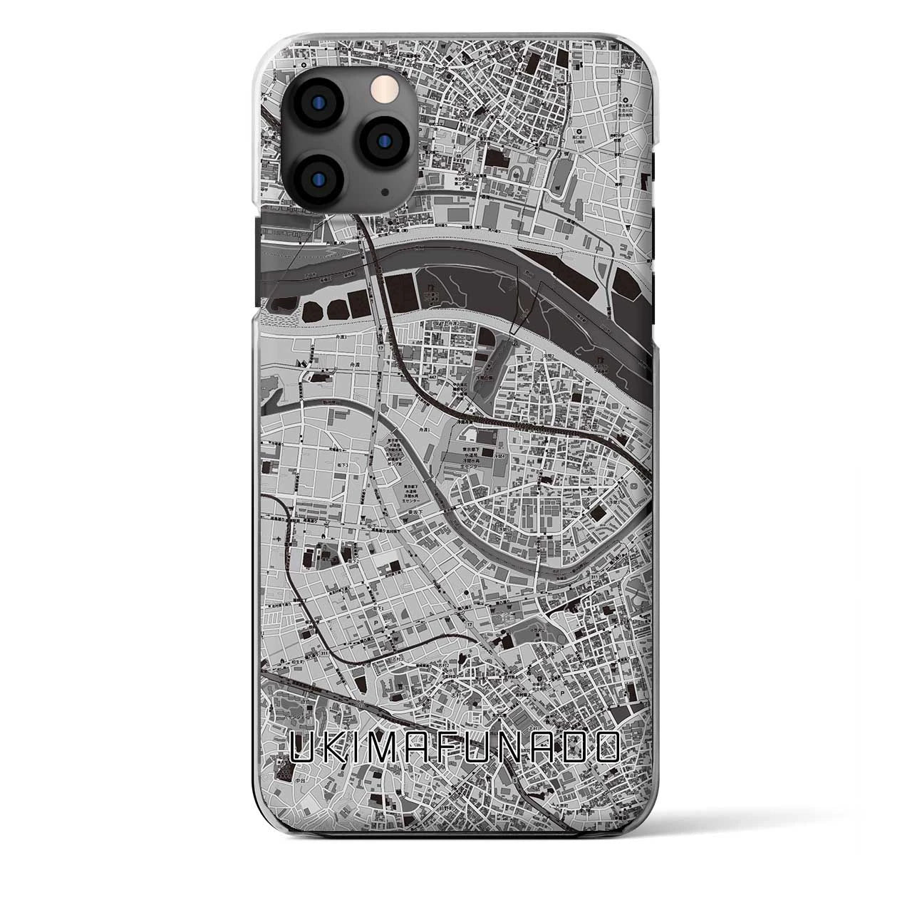 【浮間舟渡(東京都)】地図柄iPhoneケース(クリアタイプ)