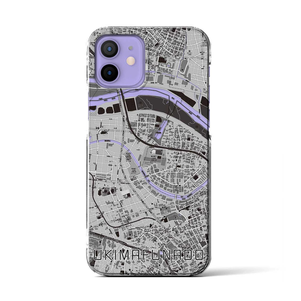 【浮間舟渡(東京都)】地図柄iPhoneケース(クリアタイプ)