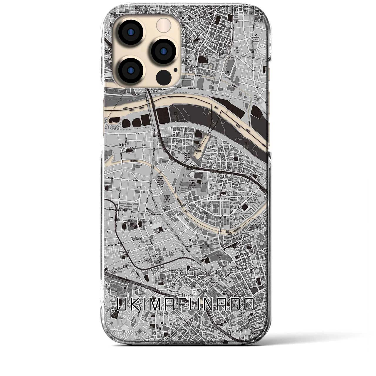 【浮間舟渡(東京都)】地図柄iPhoneケース(クリアタイプ)