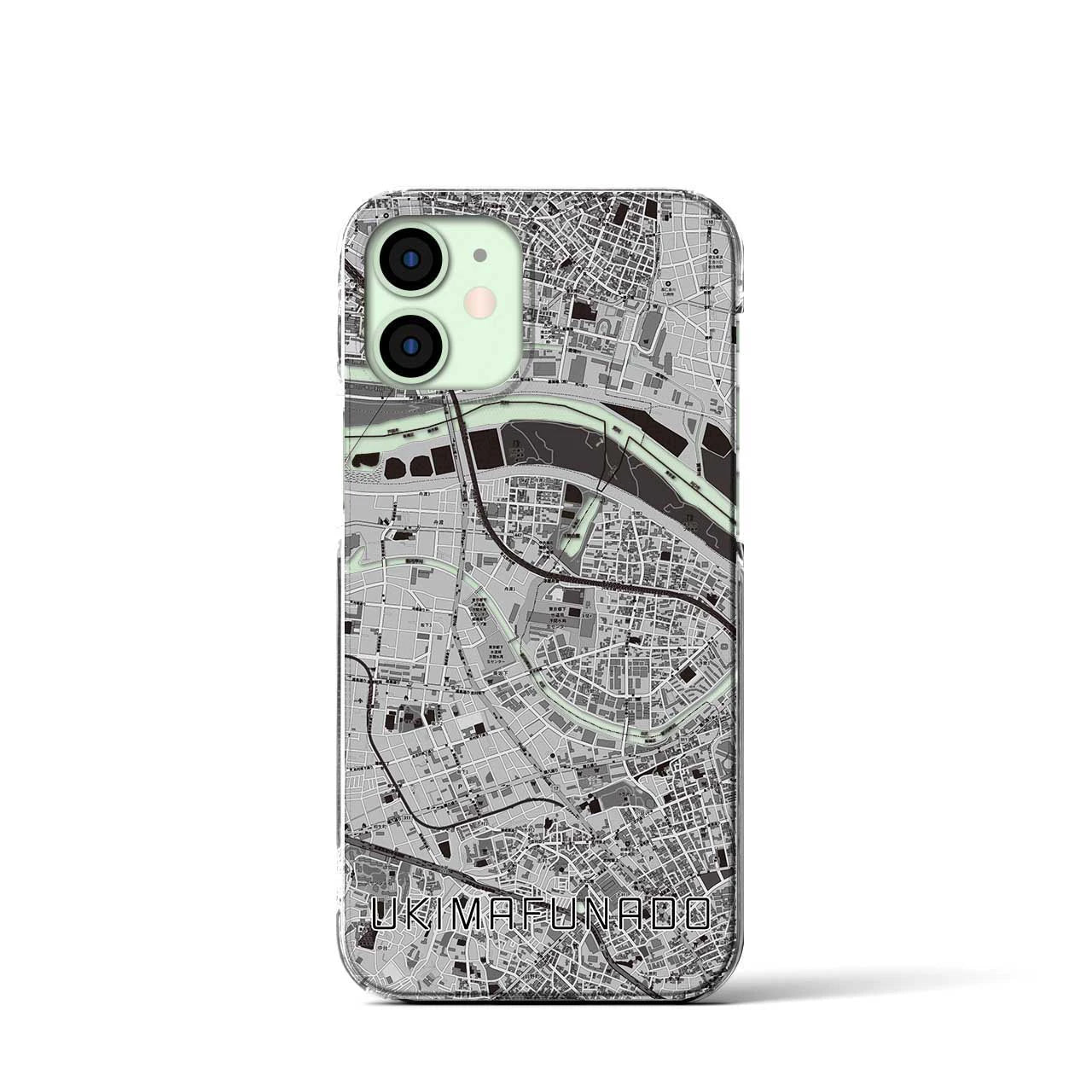 【浮間舟渡(東京都)】地図柄iPhoneケース(クリアタイプ)