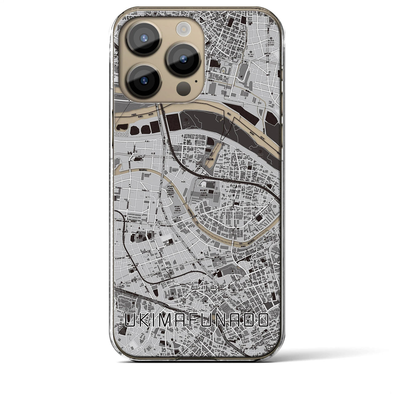 【浮間舟渡(東京都)】地図柄iPhoneケース(クリアタイプ)