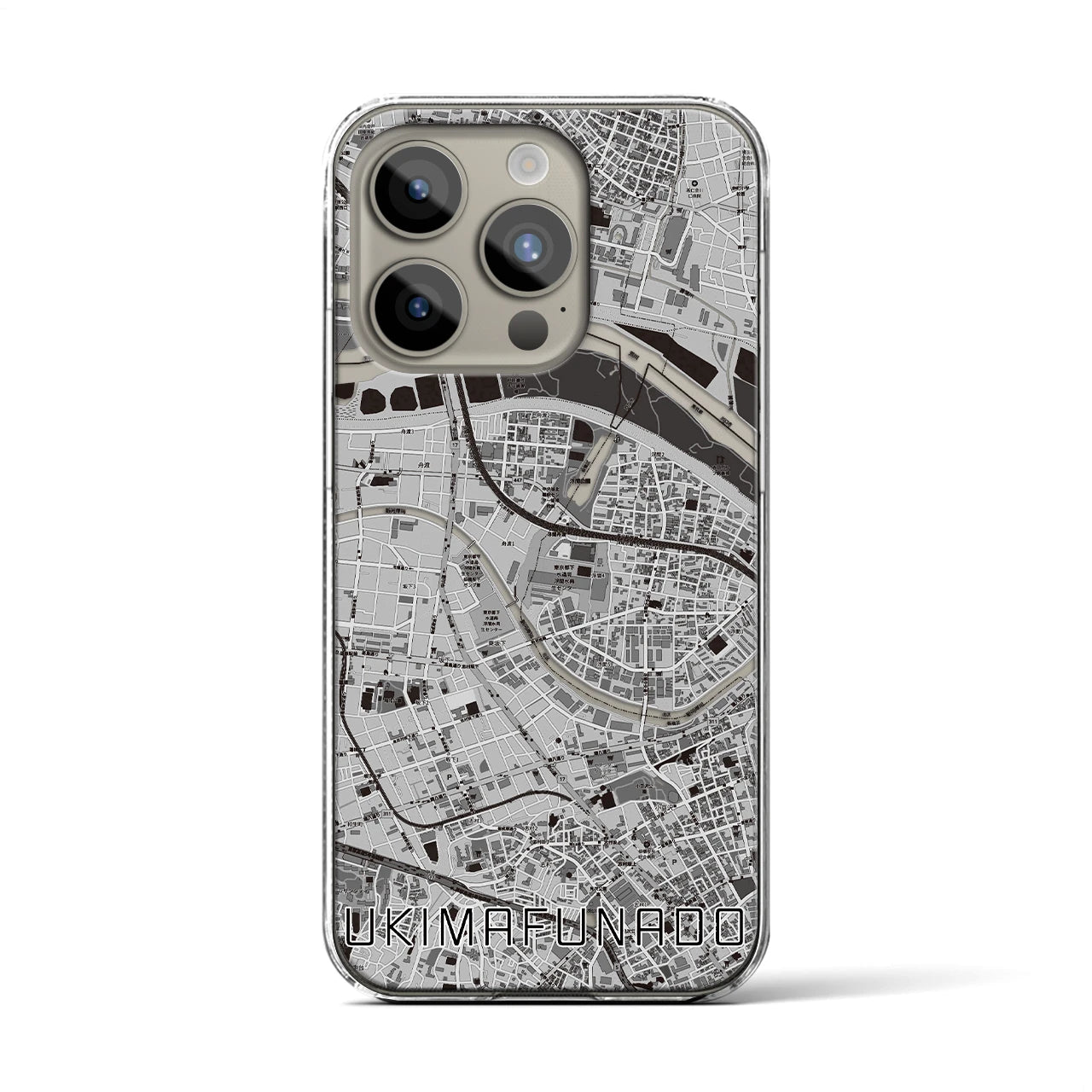 【浮間舟渡(東京都)】地図柄iPhoneケース(クリアタイプ)