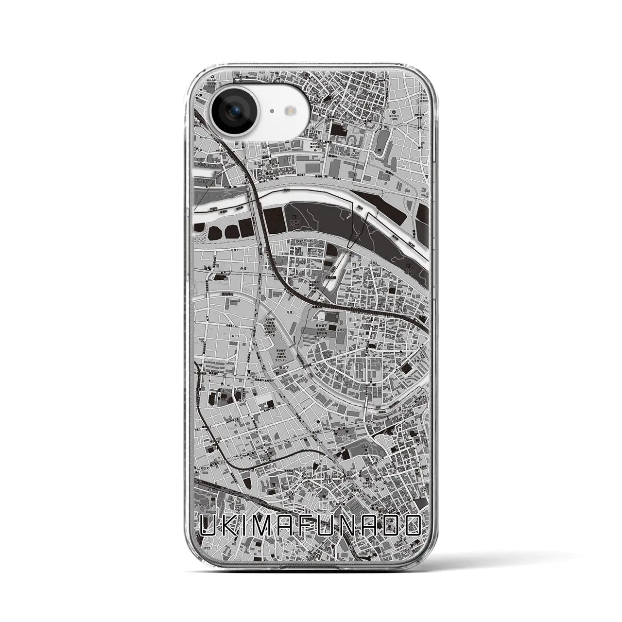 【浮間舟渡(東京都)】地図柄iPhoneケース(クリアタイプ)