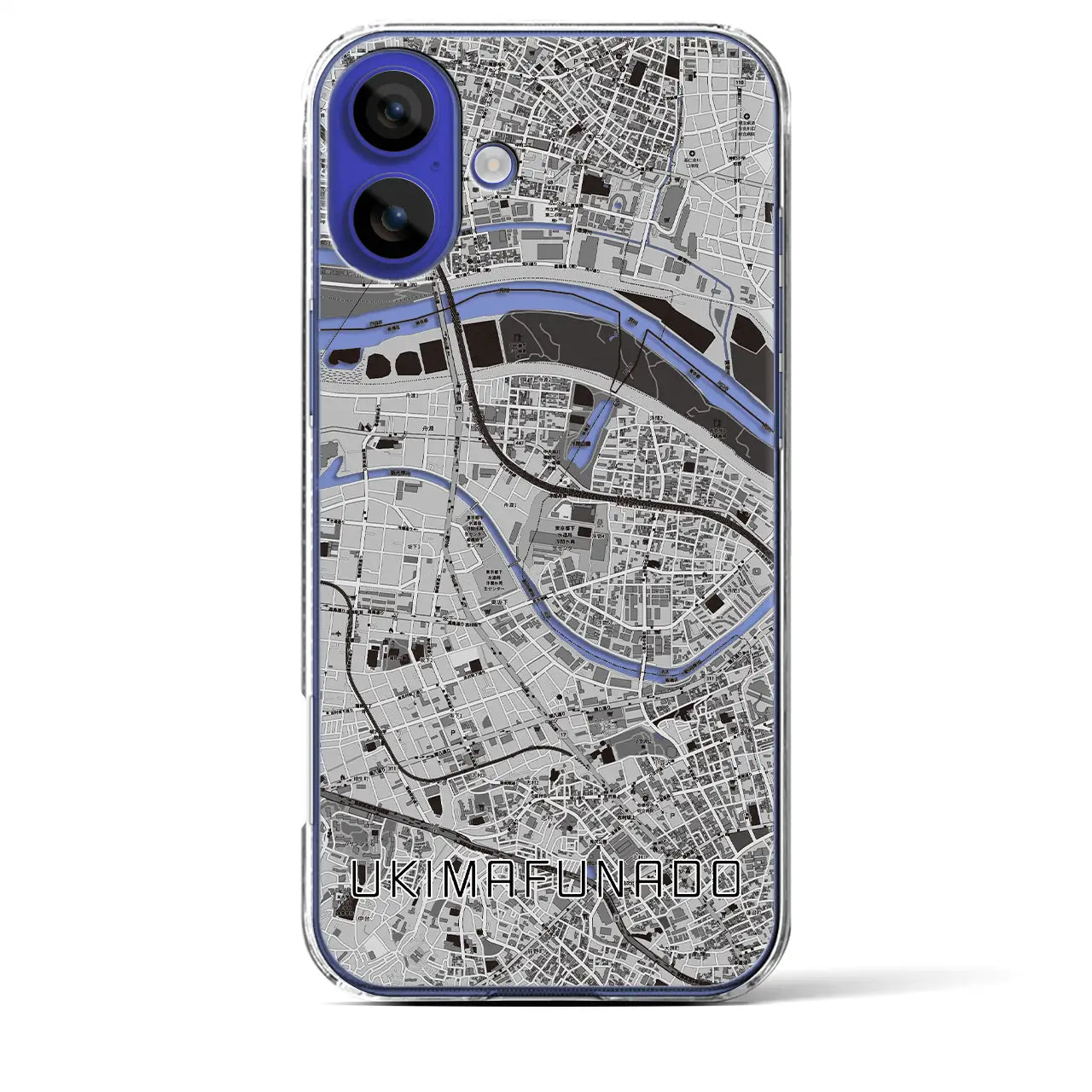 【浮間舟渡(東京都)】地図柄iPhoneケース(クリアタイプ)