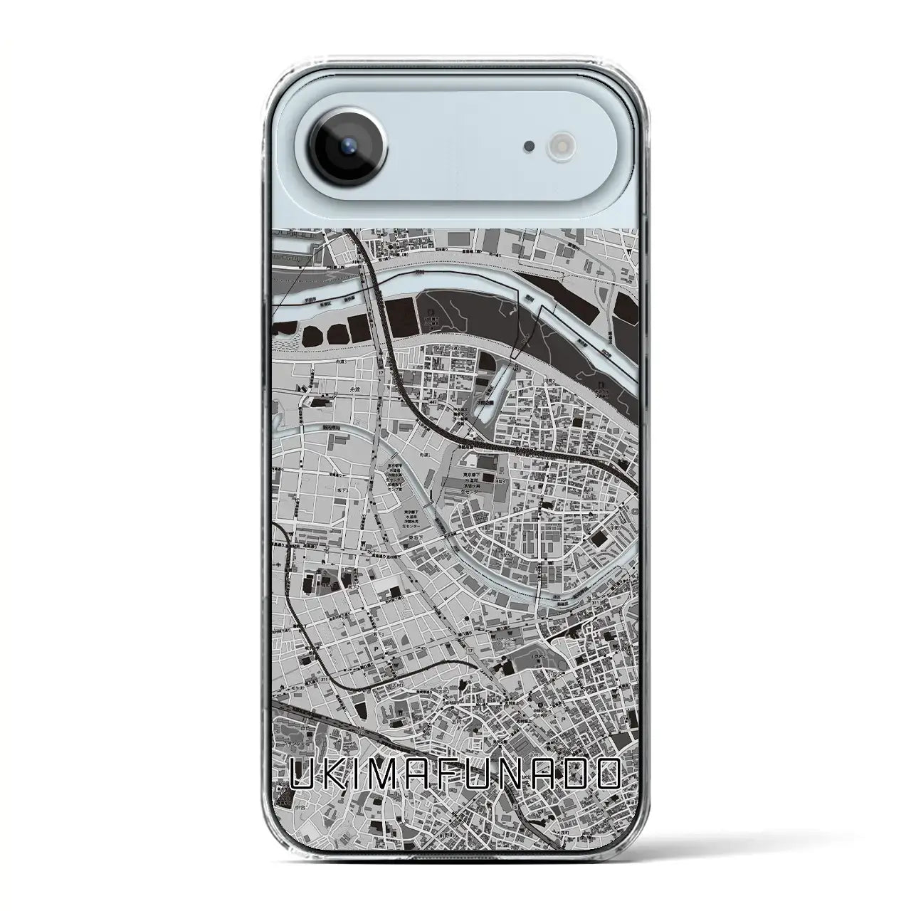 【浮間舟渡(東京都)】地図柄iPhoneケース(クリアタイプ)