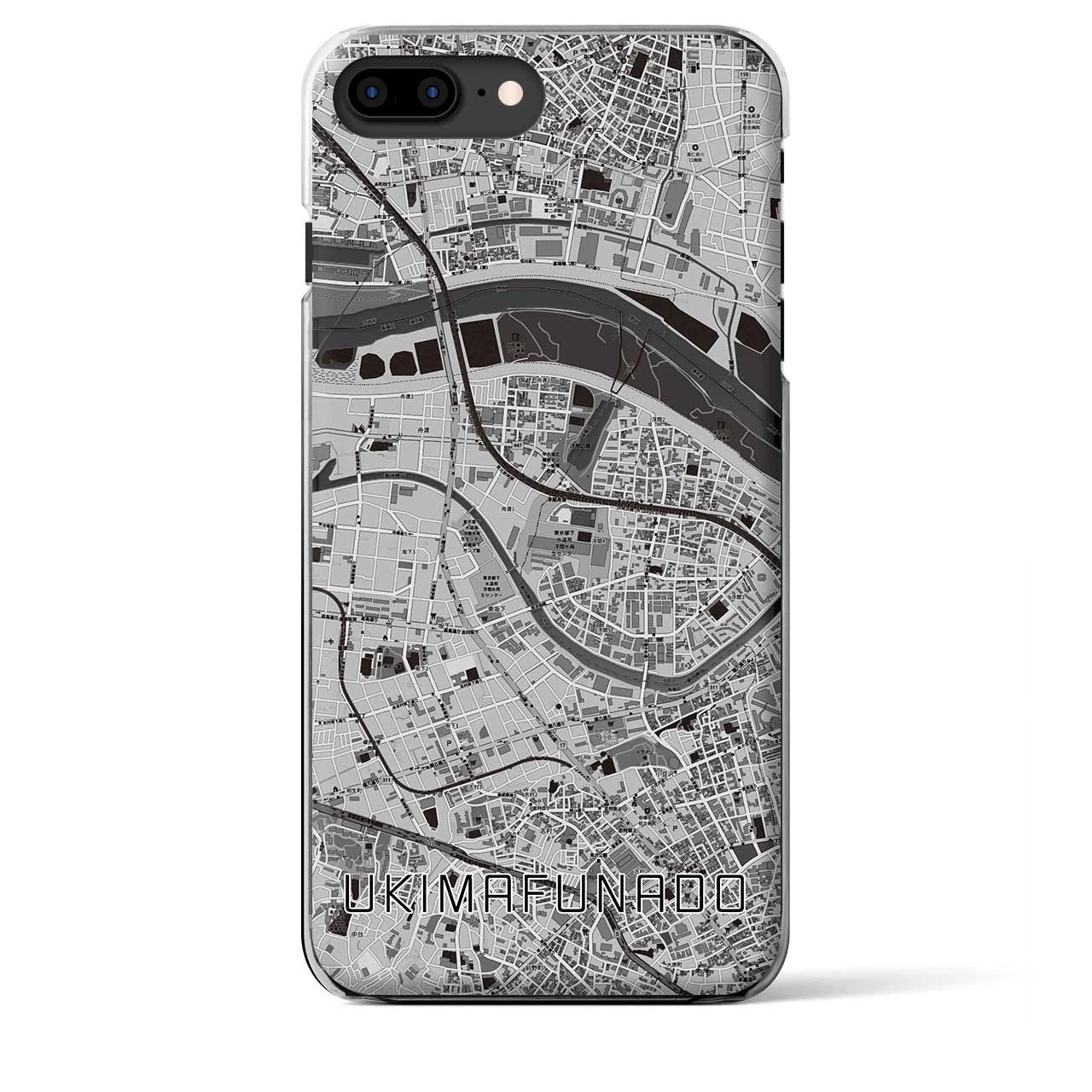 【浮間舟渡(東京都)】地図柄iPhoneケース(クリアタイプ)