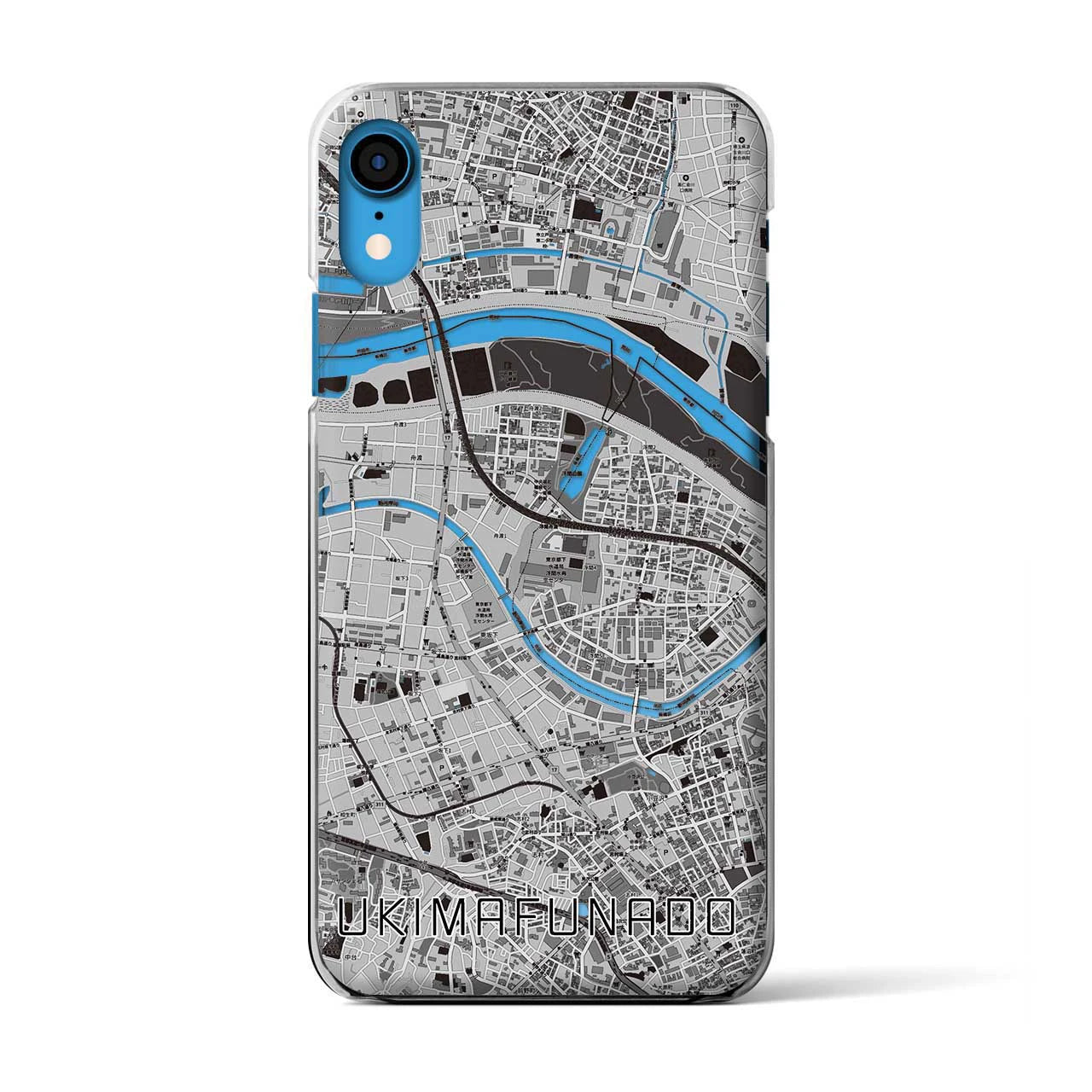 【浮間舟渡(東京都)】地図柄iPhoneケース(クリアタイプ)