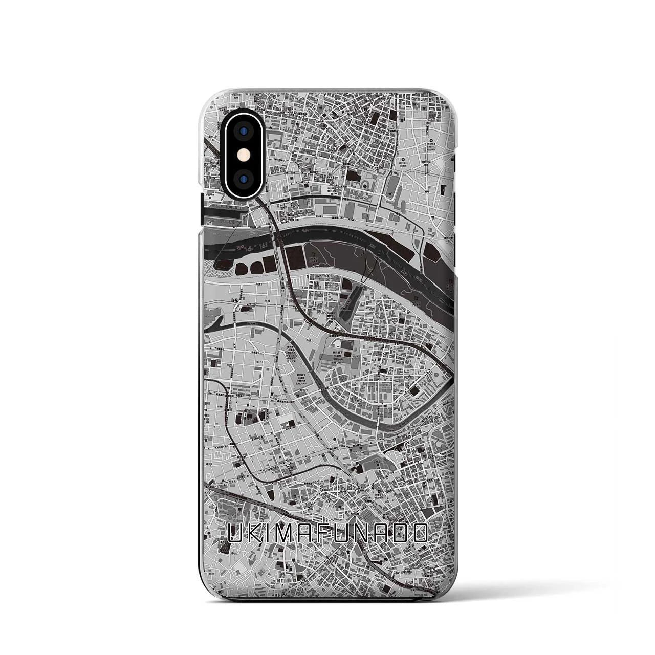 【浮間舟渡(東京都)】地図柄iPhoneケース(クリアタイプ)