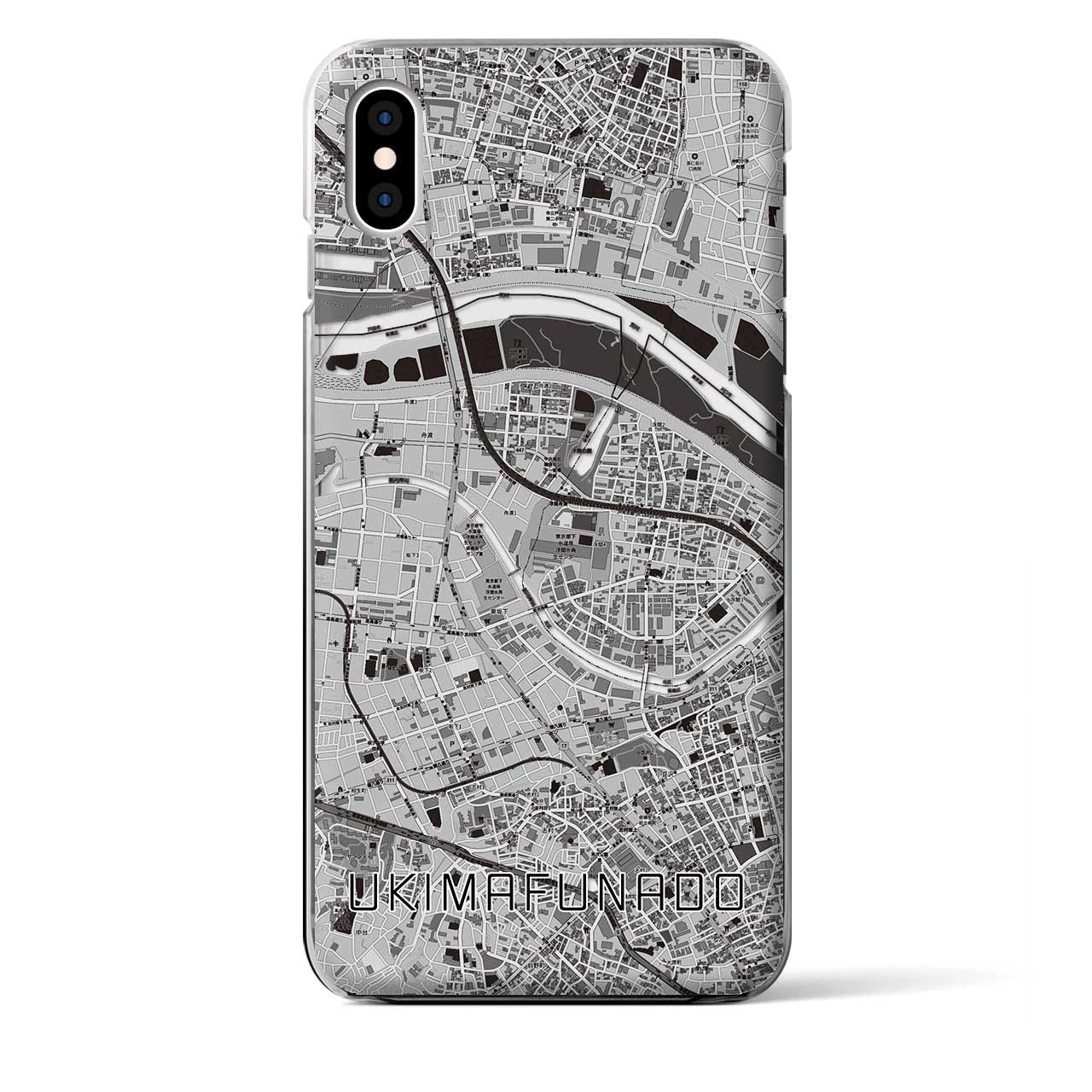 【浮間舟渡(東京都)】地図柄iPhoneケース(クリアタイプ)