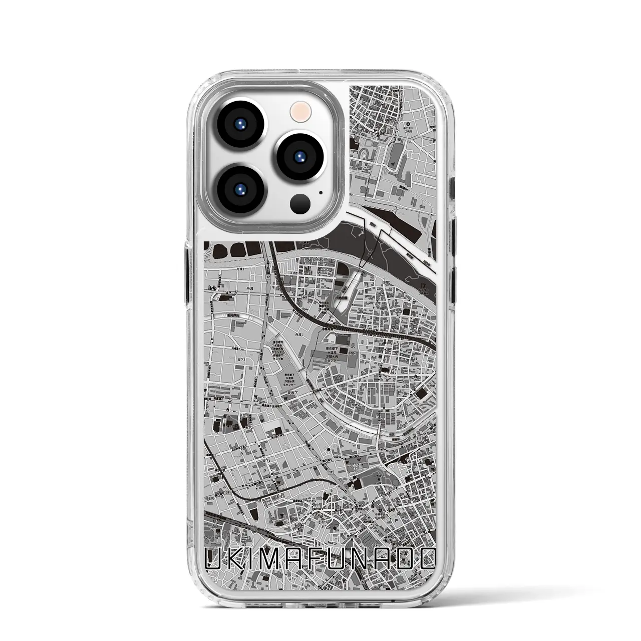 【浮間舟渡(東京都)】地図柄iPhoneケース(MagSafeタイプ)
