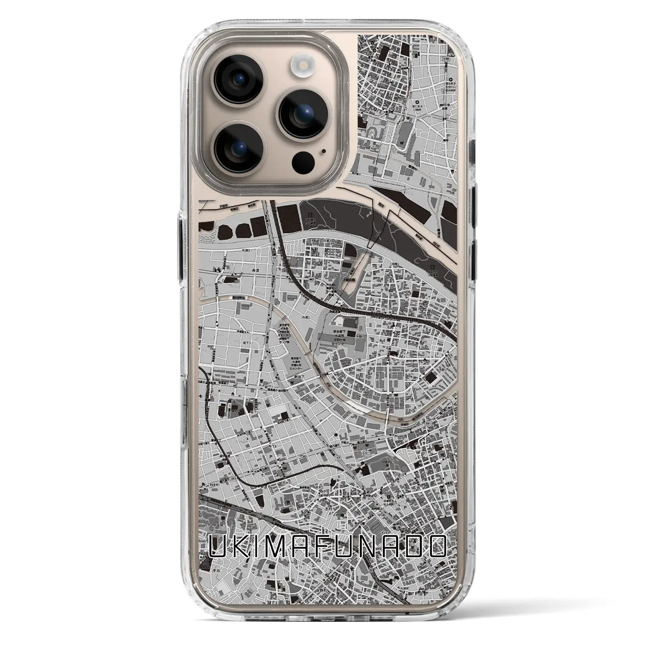 【浮間舟渡(東京都)】地図柄iPhoneケース(MagSafeタイプ)