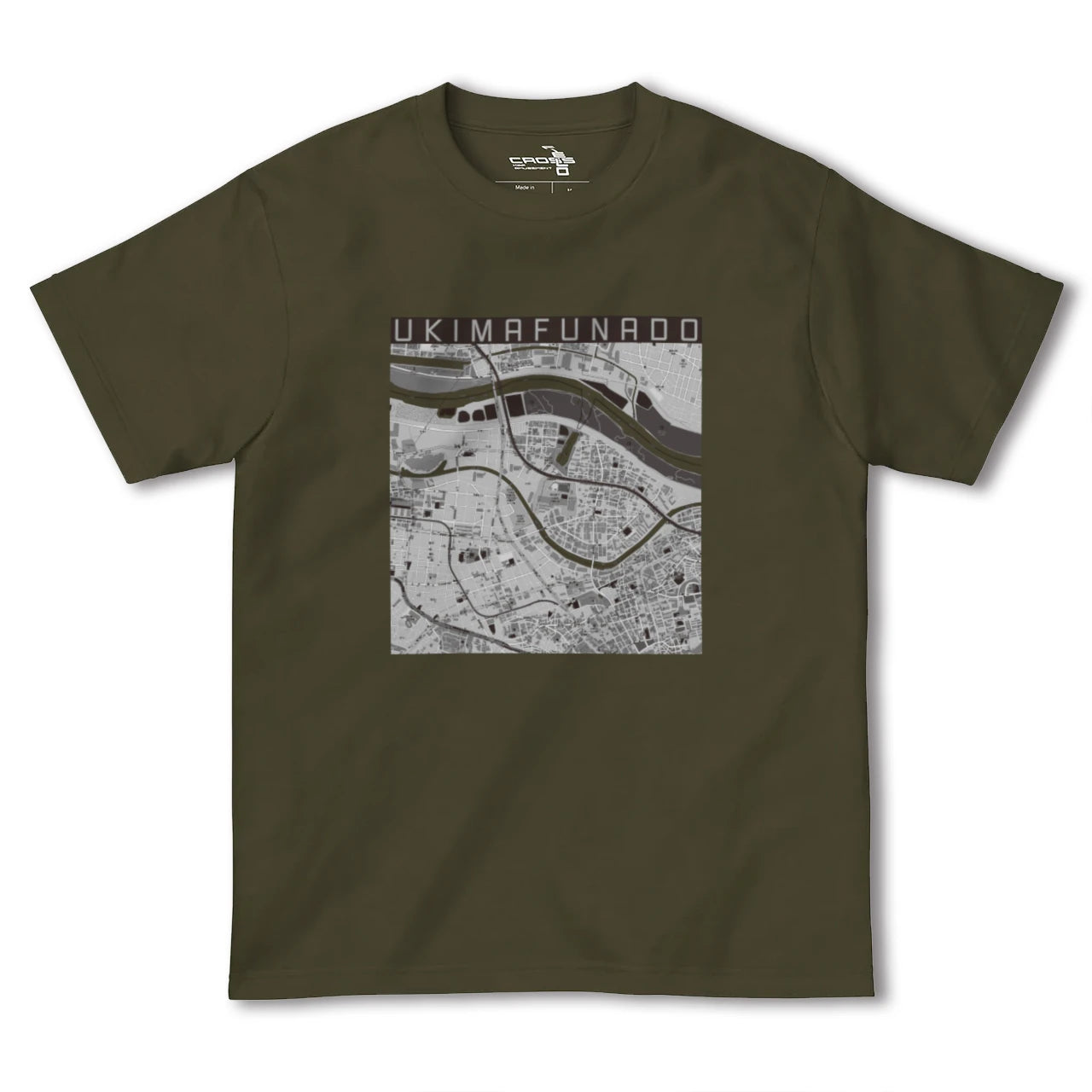 【浮間舟渡(東京都)】地図柄ヘビーウェイトTシャツ