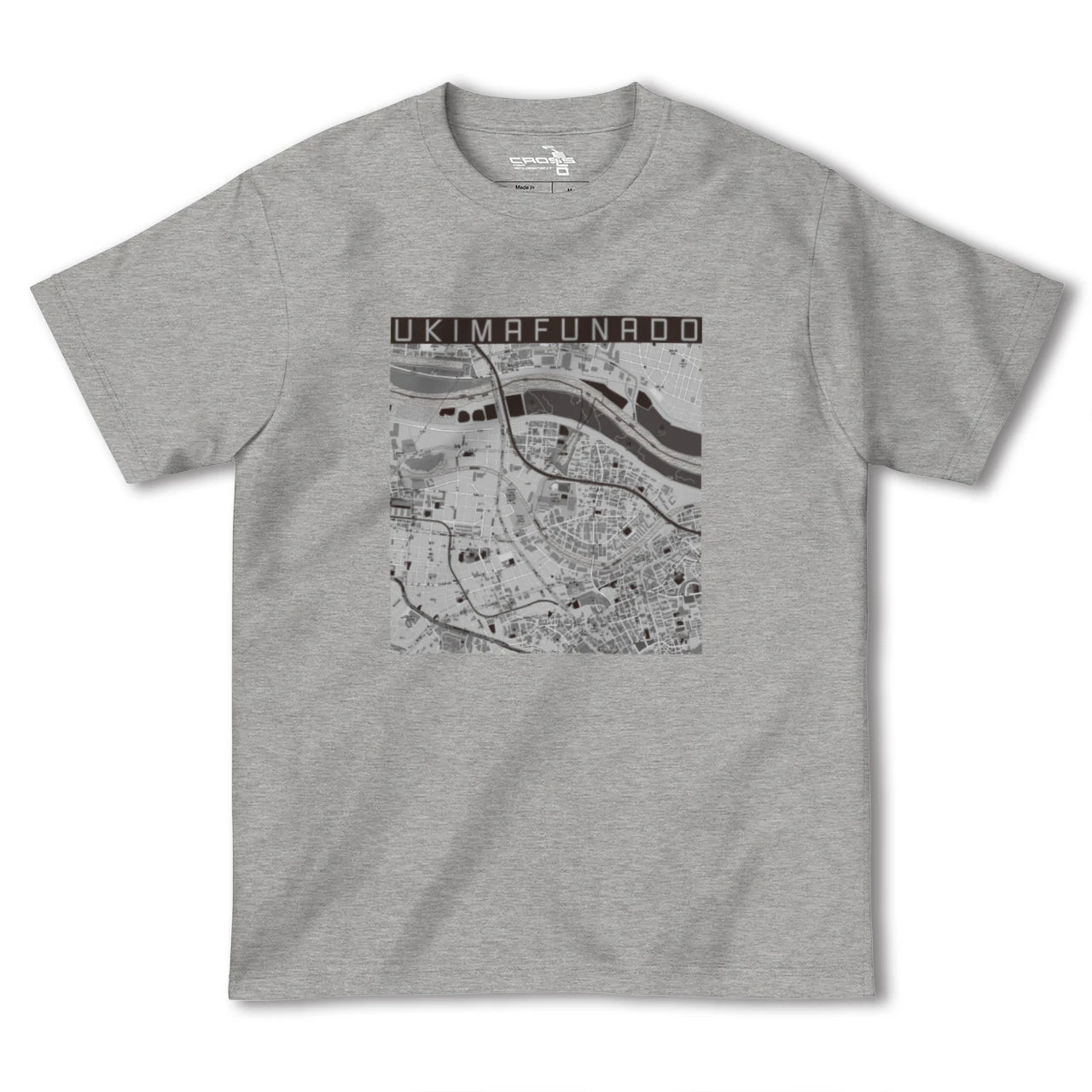 【浮間舟渡(東京都)】地図柄ヘビーウェイトTシャツ