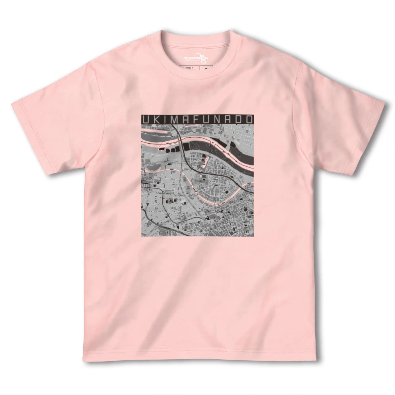 【浮間舟渡(東京都)】地図柄ヘビーウェイトTシャツ