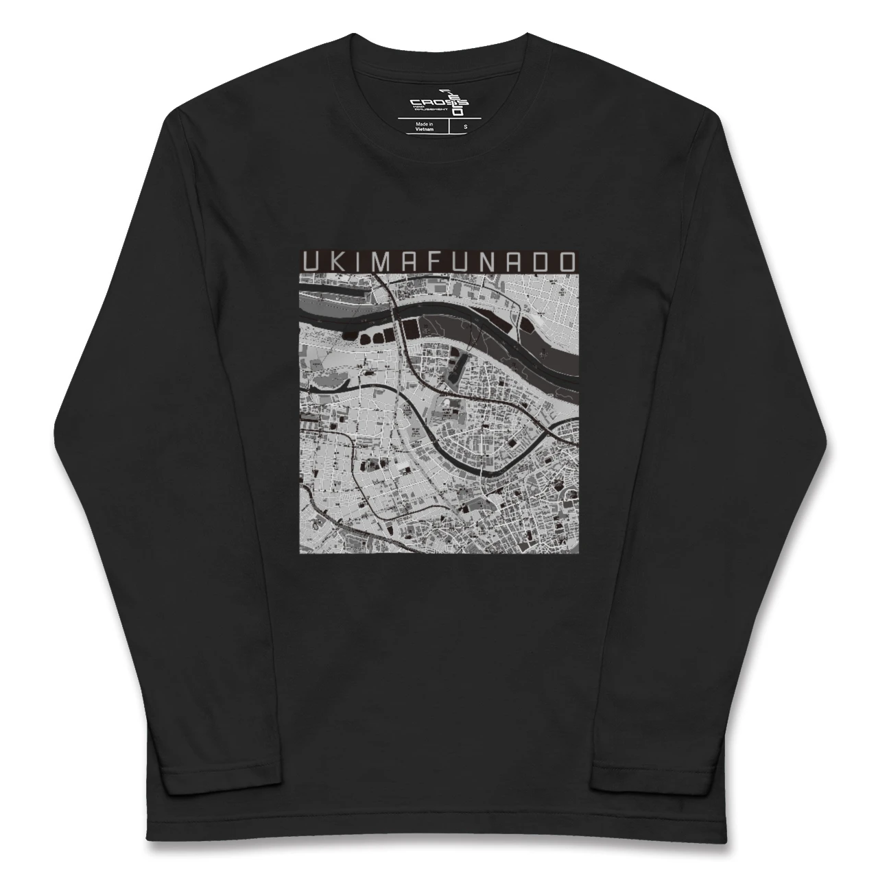 【浮間舟渡(東京都)】地図柄ロングスリーブTシャツ