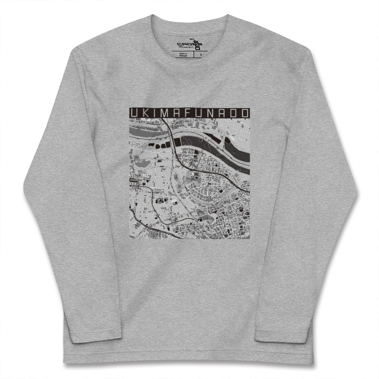 【浮間舟渡(東京都)】地図柄ロングスリーブTシャツ