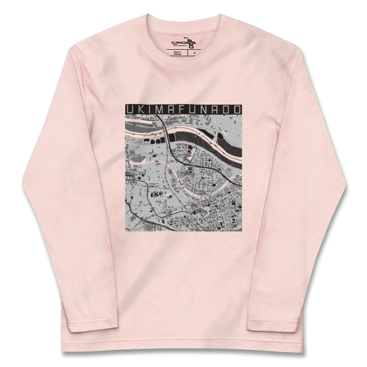 【浮間舟渡(東京都)】地図柄ロングスリーブTシャツ