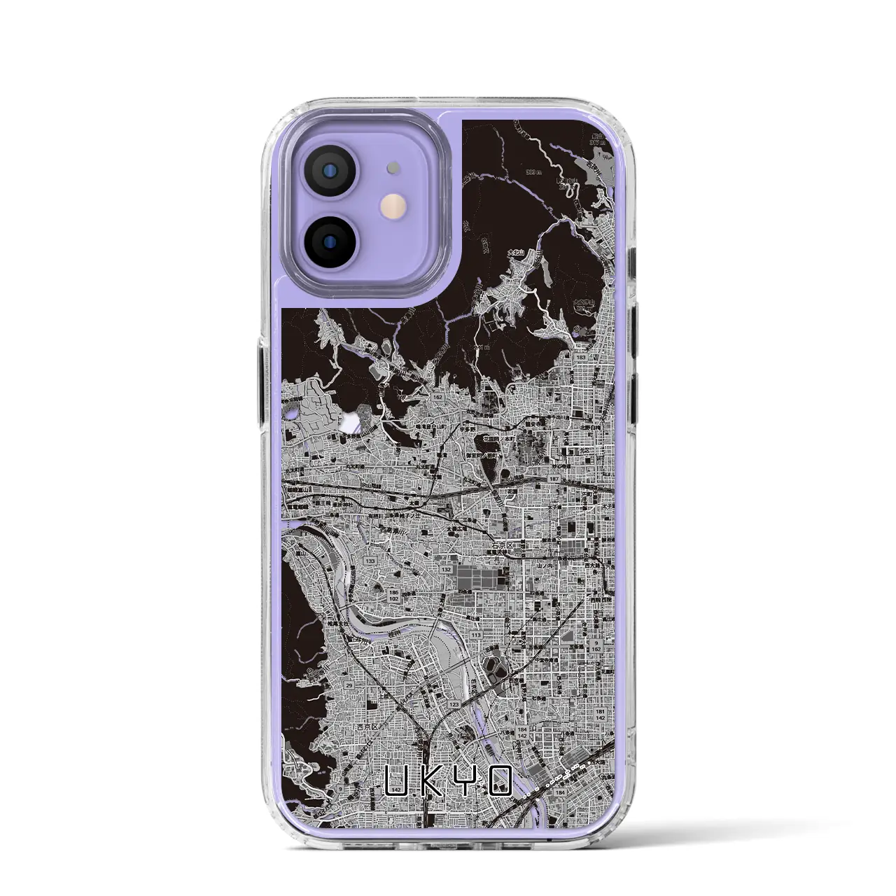 【右京2(京都府)】地図柄iPhoneケース(MagSafeタイプ)