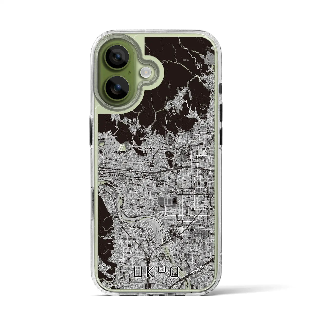 【右京2(京都府)】地図柄iPhoneケース(MagSafeタイプ)