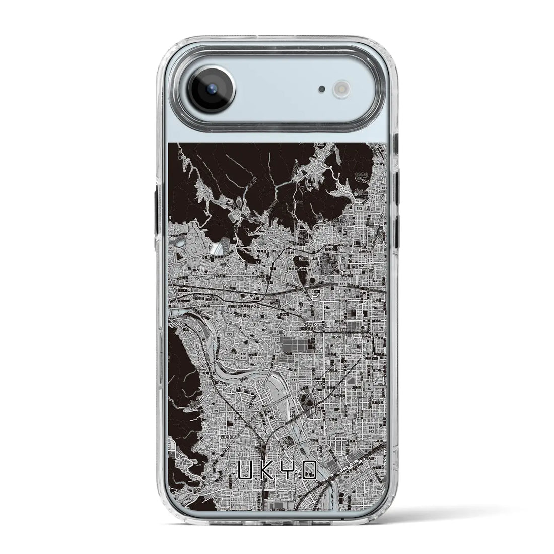 【右京2(京都府)】地図柄iPhoneケース(MagSafeタイプ)モノトーン・iPhone 17 Pro Max 用