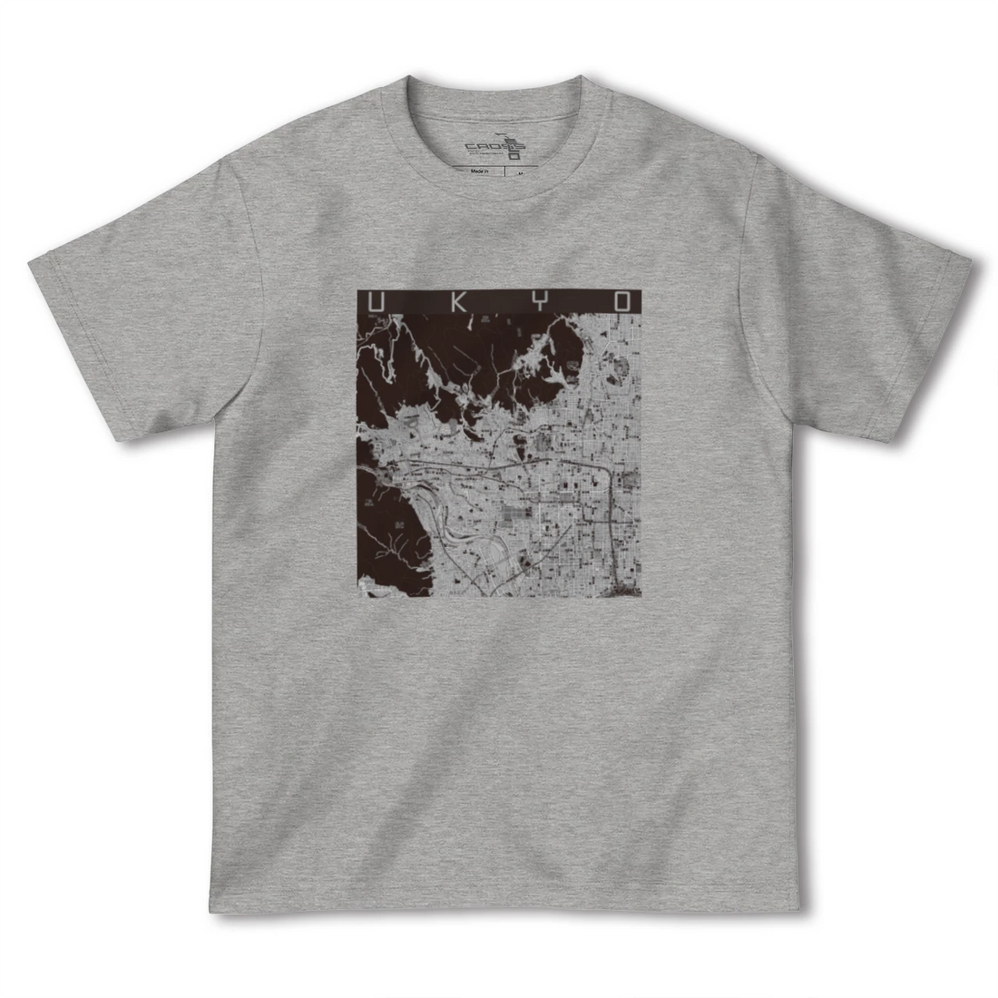 【右京2(京都府)】地図柄ヘビーウェイトTシャツ