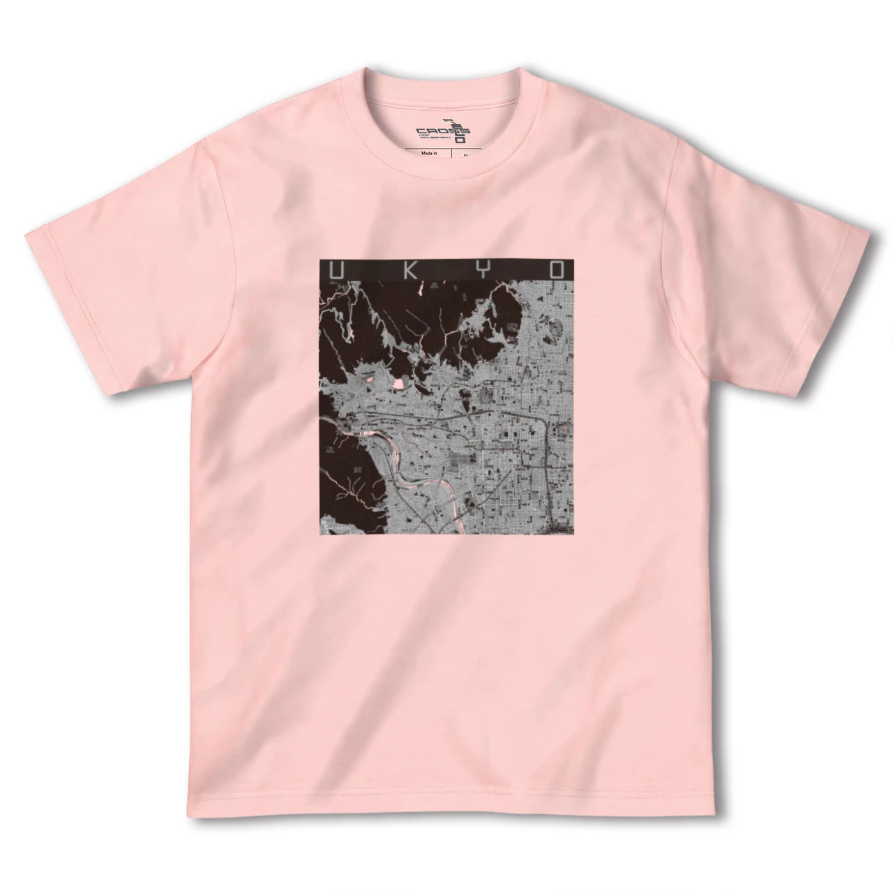 【右京2(京都府)】地図柄ヘビーウェイトTシャツ