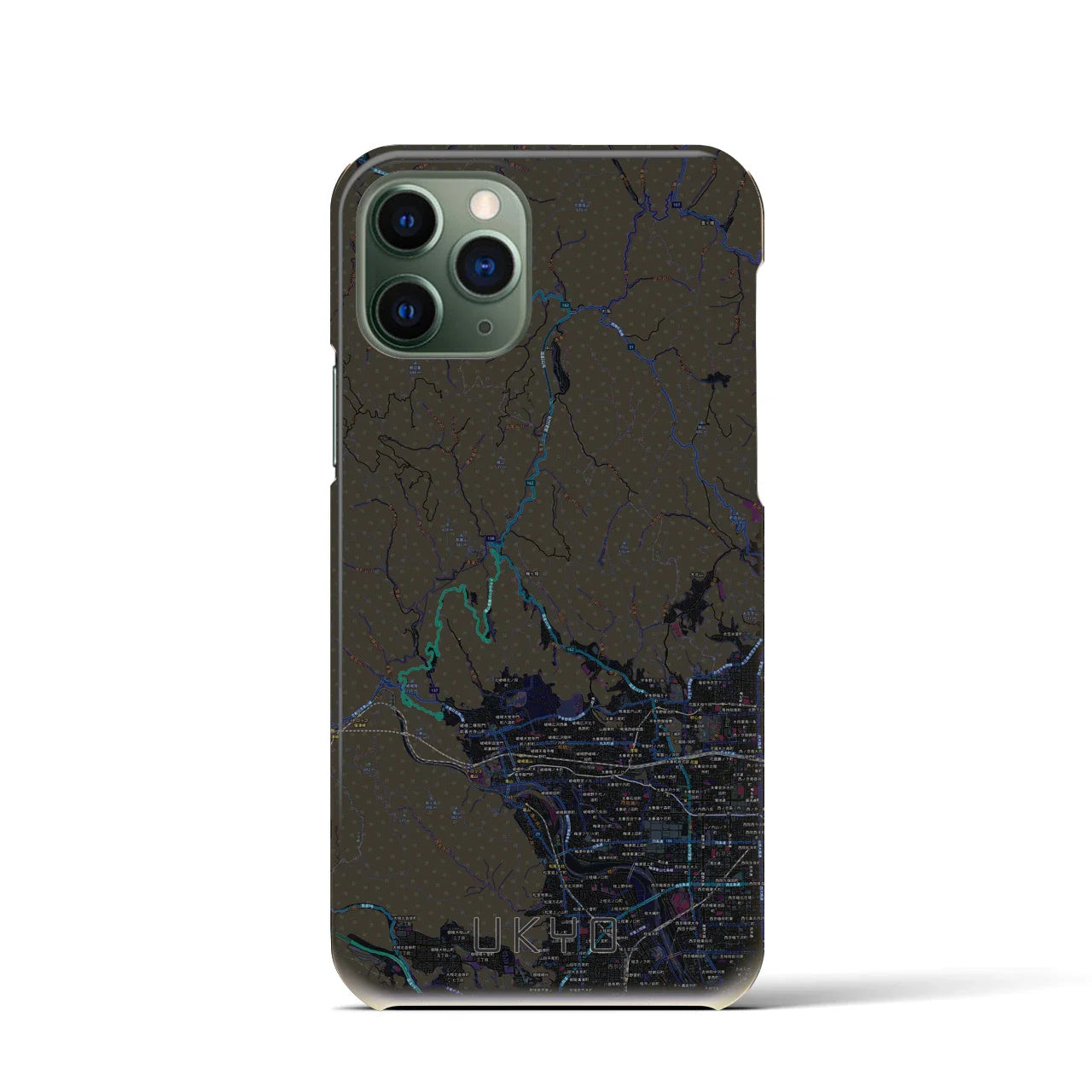 【右京(京都府)】地図柄iPhoneケース(バックカバータイプ)