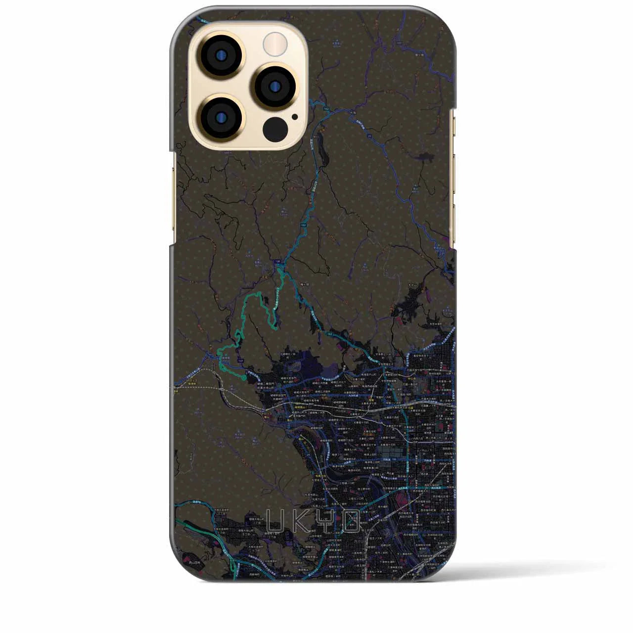 【右京(京都府)】地図柄iPhoneケース(バックカバータイプ)