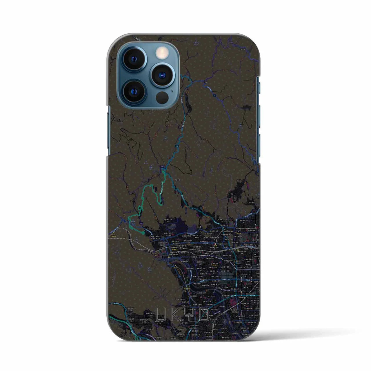 【右京(京都府)】地図柄iPhoneケース(バックカバータイプ)