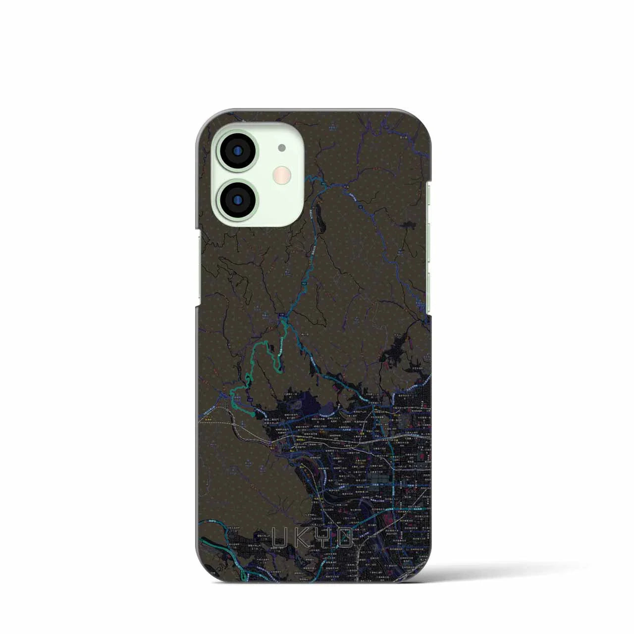 【右京(京都府)】地図柄iPhoneケース(バックカバータイプ)